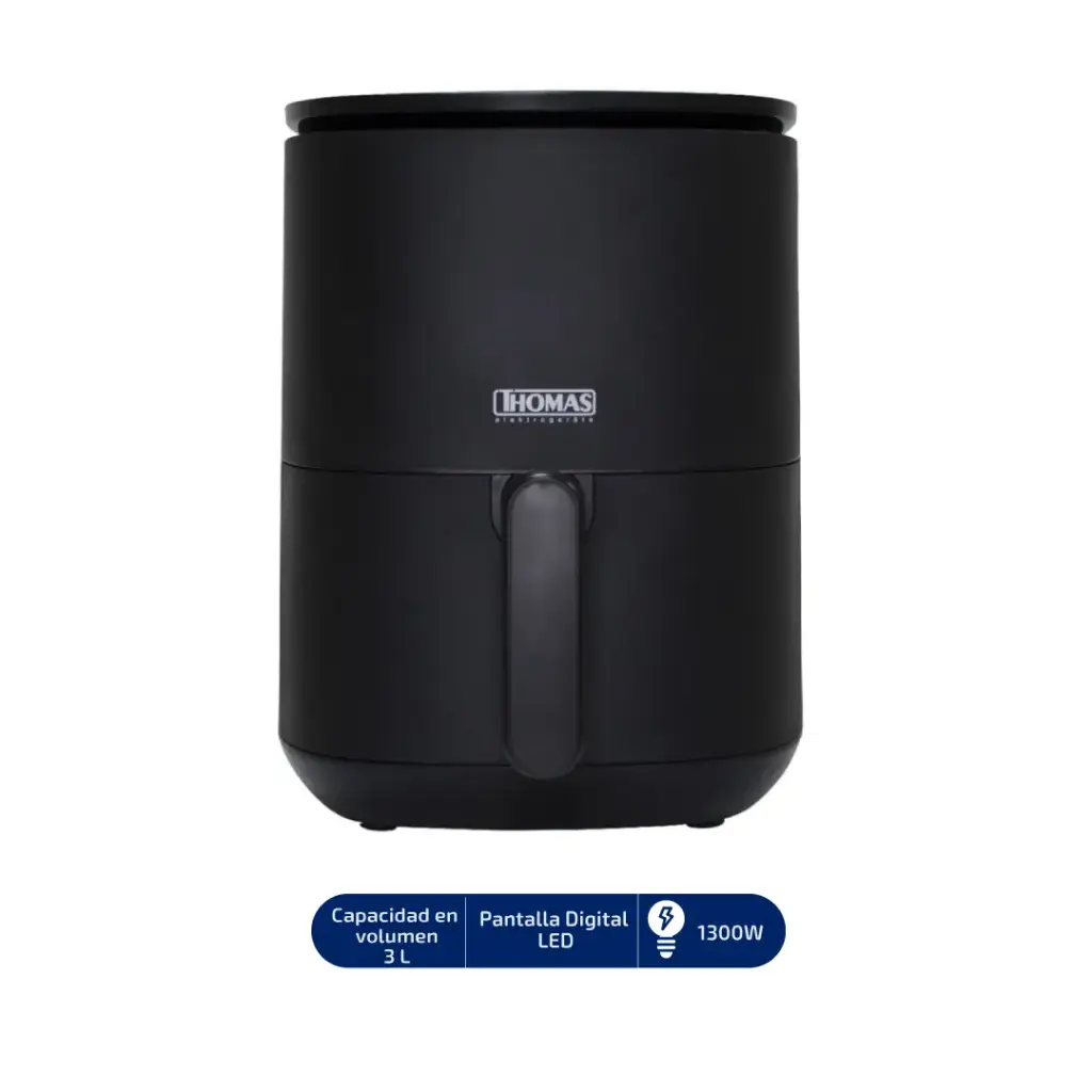 Freidora de Aire Thomas TH-AF30DN 3L 1300W Negro - Tecnología AIRFLOW 360°