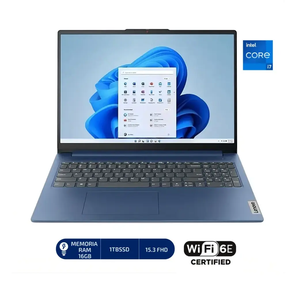 LAPTOP LENOVO  SLIM 3 INTEL CORE i7-13620H, 16GB , 1TBSSD, 15.3" WUXGA, WINDOWS 11, 15IRH10 COLOR:COSMIC BLUE