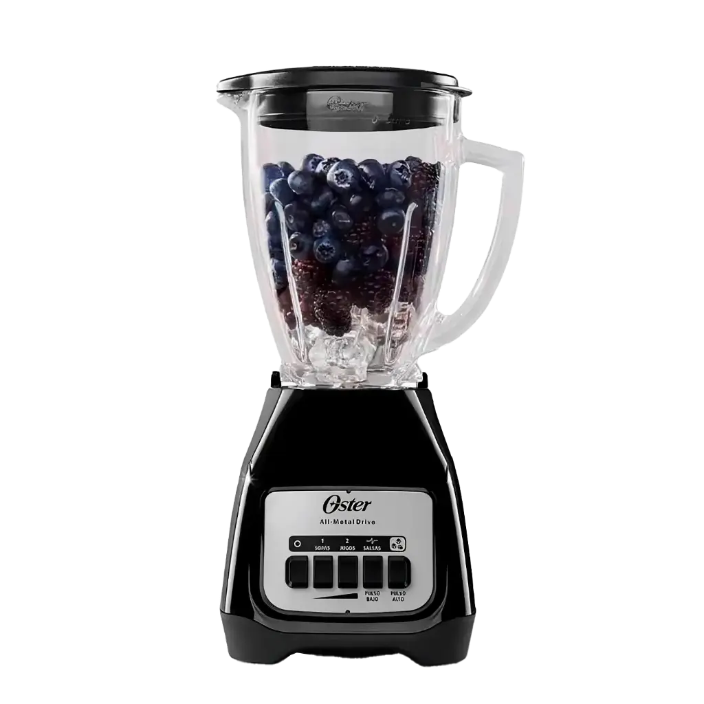 Licuadora OSTER KALIMAN 1.5Lt Col..NEGRO 500W 2 VELOC.+ PULSO LENTO + PULSO RÁPIDO  BLSTKAG