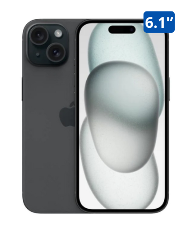 Celular Iphone 15 128 GB, 6.1" Reacondicionado Negro 
