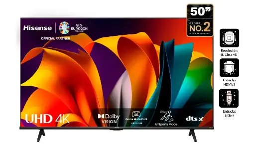 Televisor HISENSE 50"UHD 4K Smart 50A6N  Vidaa