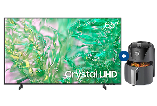 Televisor Samsung Smart TV 65" Crystal UHD 4K  UN65DU8000 voice control + Freidora de aire Oster 1.8 Lts Negra - C0552