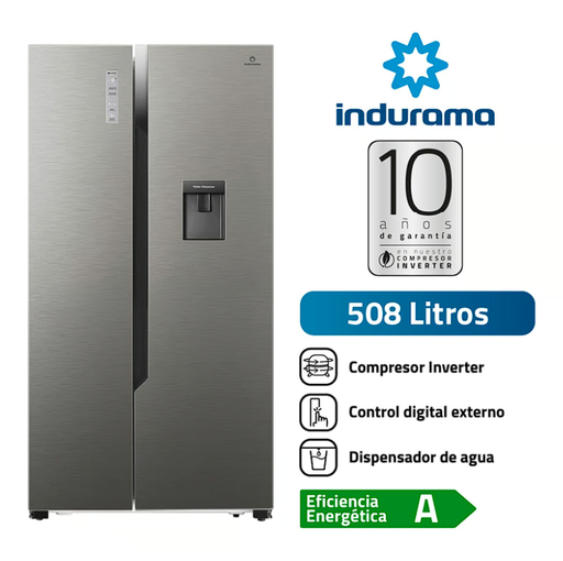 Refrigeradora Indurama 508L Side by Side Motor Inverter - Modelo RI-788Di Croma
