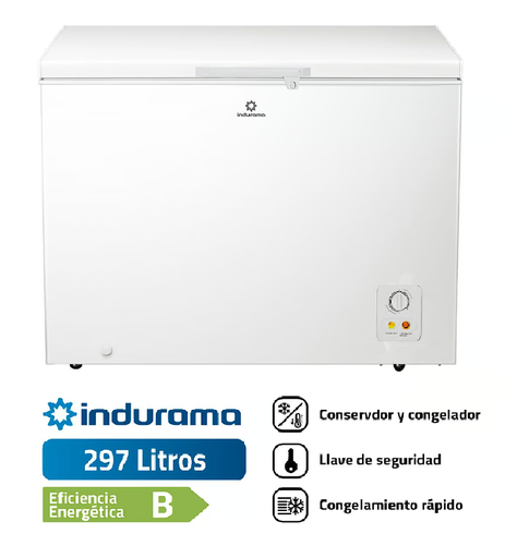 Congeladora Indurama 297Lts, CI-320BL Blanco