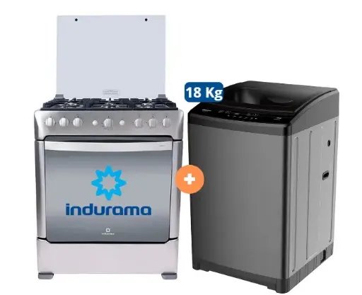 Cocina Indurama 30'' 6 Hornillas Parma Con Conexión +  LAVADORA HISENSE CARGA SUPERIOR 18KG WT3W1823UT Gris medio - 4504510-3