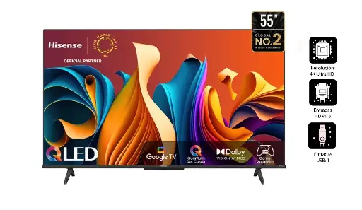 TV HISENSE 55" SMART QLED 55Q6N GOOGLE TV