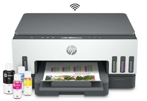 Impresora Multifuncional HP Smart Tank 720 Duplex, Tinta Continua, Color, Wi-Fi, Smart App, Escaner 