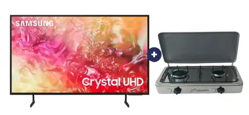 COCINA "SUPERIOR" DE MESA  2 HORNILLAS, ACERO BRILLANTE,POTENCIA 1.95KW x 2 CON CONEXIÓN + TELEVISOR SAMSUNG 65" UHD 4K SMART TV UN65DU7000. - 4507368 - 1