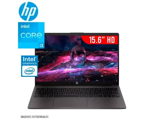 LAPTOP HP NOTEBOOK 250G10 INTEL CORE i3 N305 1.80/3.80 GHZ , 8GB(8*1) DDR4 3200MHz (EXP 32GB - 2SODIMM), 256GB SSD, 15.6" HD,WINDOWS 11, COLOR: PLOMO OSCURO. - HP15250G10i38G256G 