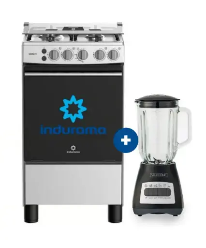COCINA INDURAMA 20" 4 HORNILLAS CASSAT CON CONEXIÓN +  LICUADORA WHITELINE 1.5 LTS 400W VASO VIDRIO - 4507177- 2