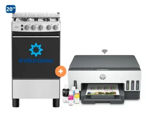 COCINA INDURAMA 20" 4 HORNILLAS CASSAT + CONEXIÓN + IMPRESORA MULTIFUNCIONAL HP Smart Tank 720 Duplex, Tinta Continua, Color, Wi-Fi, Smart App, Escaner. - 4507177 - 9