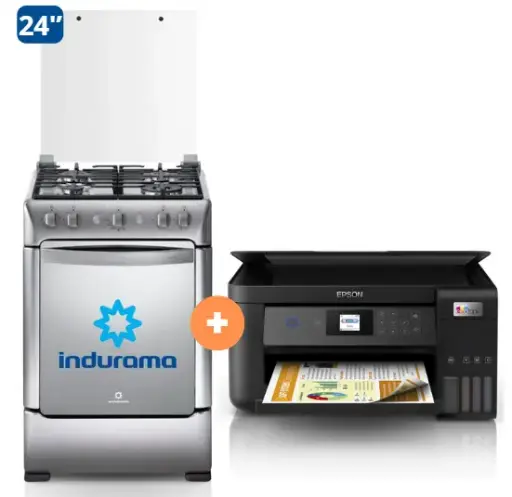 COCINA INDURAMA 24" 4 HORNILLAS GRANADA CON CONEXIÓN + IMPRESORA MULTIFUNCIONAL EPSON WIFI 4260 DUPLEX WIFI.- 4506401 - 6