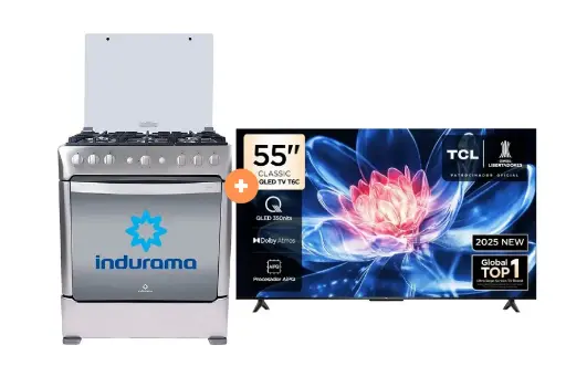 Cocina Indurama 30'' 6 Hornillas Parma Con Conexión Gratis + TELEVISOR TCL QLED 55" UHD 4K Smart TV GOOGLE TV 55T6C MODELO 2025 - 4504510 - 3
