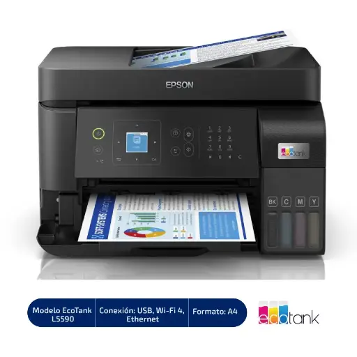 IMPRESORA MULTIFUNCIONAL EPSON L5590 WIFI ETHERNET FAX- ADF