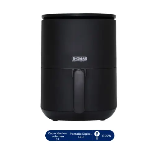 Freidora de Aire Thomas TH-AF30DN 3L 1300W Negro - Tecnología AIRFLOW 360°