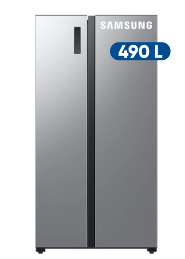 Refrigeradora Samsung Side by Side Gris 490Lt RS52B3000M9