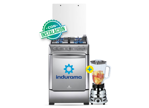 COCINA INDURAMA 24" 4 HORNILLAS GRANADA + Licuador OSTER 2 VELOCIDADES CLASICA CROMADA - C0305 