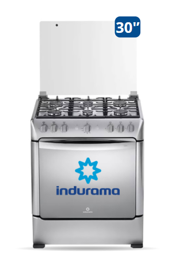 COCINA INDURAMA 30" 6 HORNILLAS PARMA CON CONEXIÓN - 4504507