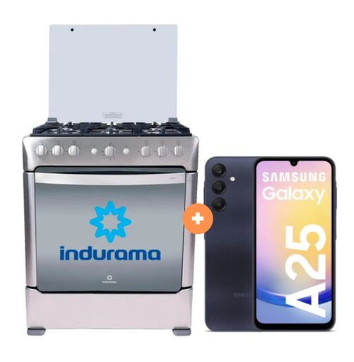 COCINA INDURAMA 30" 6 HORNILLAS PARMA + Celular Samsung Galaxy A25 Negro de 128GB 6GB RAM - 4506414-2
