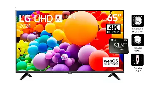 Televisor LG 65" UHD Thinq Ai 65UT7300 modelo 2024 